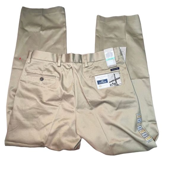 Dockers San Francisco Classic Fit Beige Pleated Front Pants size 34x32 - Picture 2 of 5